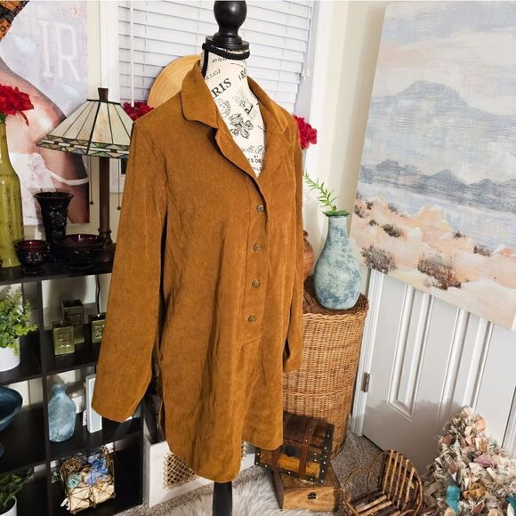 Vtg Harve Bernard Velour Feel Causual Button Front Shirt. - Picture 9 of 14